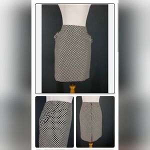 Elegant Black and White Polka Dot Skirt